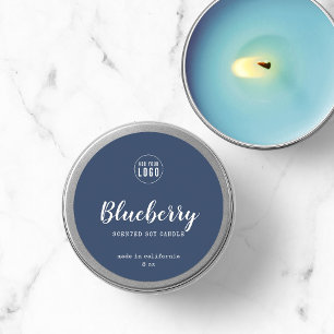 Add Your Logo Custom Colour Script and Typewriter Classic Round Sticker