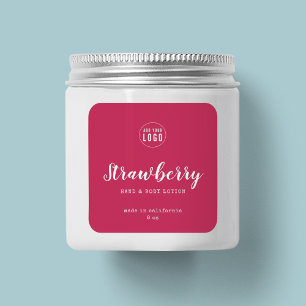 Add Your Logo Custom Colour Script and Typewriter Square Sticker