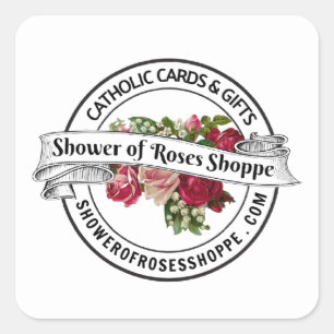 ADD Your LOGO CUSTOM COMPANY BUSINESS CORPORATE Square Sticker