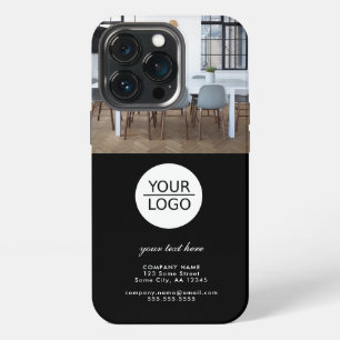 Add your Logo Custom Text Company Photo Black iPhone 13 Pro Case