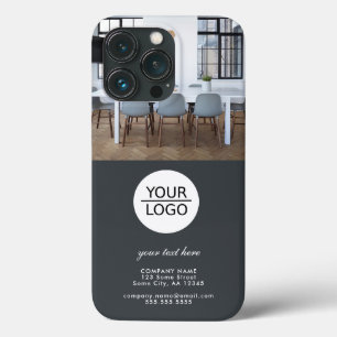 Add your Logo Custom Text Company Photo Grey iPhone 13 Pro Case