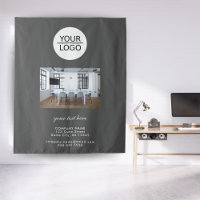 Add your Logo Custom Text Company Photo Grey