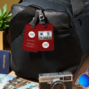 Add your Logo Custom Text Company Photo  Luggage Tag