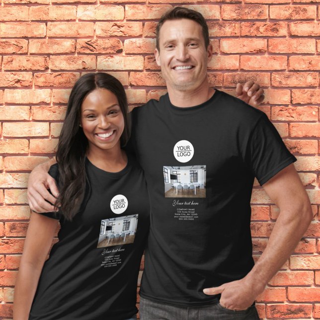 Add your Logo Custom Text Company Photo Promotion T-Shirt (Creator Uploaded)