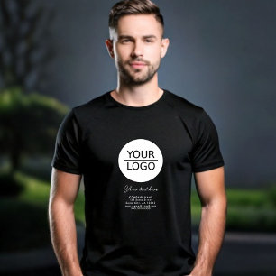 Add your Logo Custom Text Promotion Black T-Shirt
