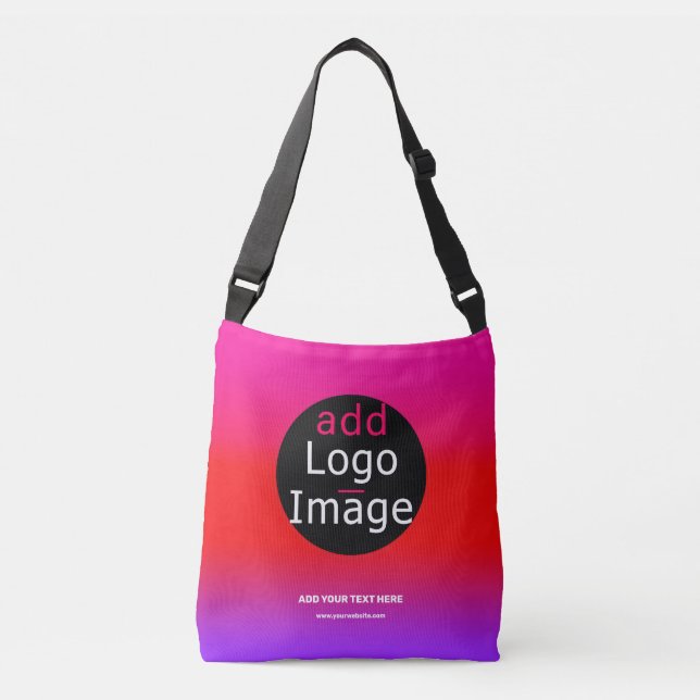 Add Your Logo Customisable Business Magenta Crossbody Bag (Front)