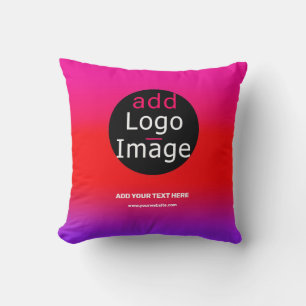 Add Your Logo Customisable Business Magenta  Cushion