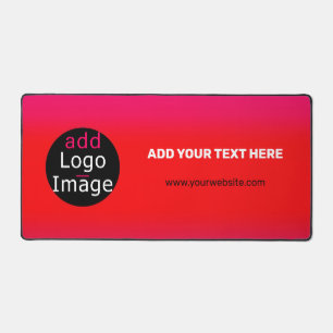 Add Your Logo Customisable Business Magenta  Desk Mat