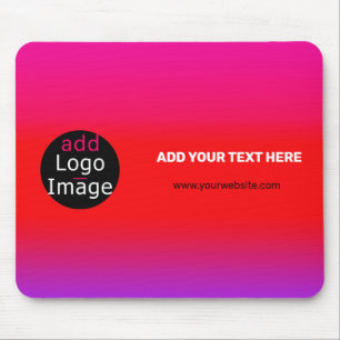 Add Your Logo Customisable Business Magenta  Mouse Pad