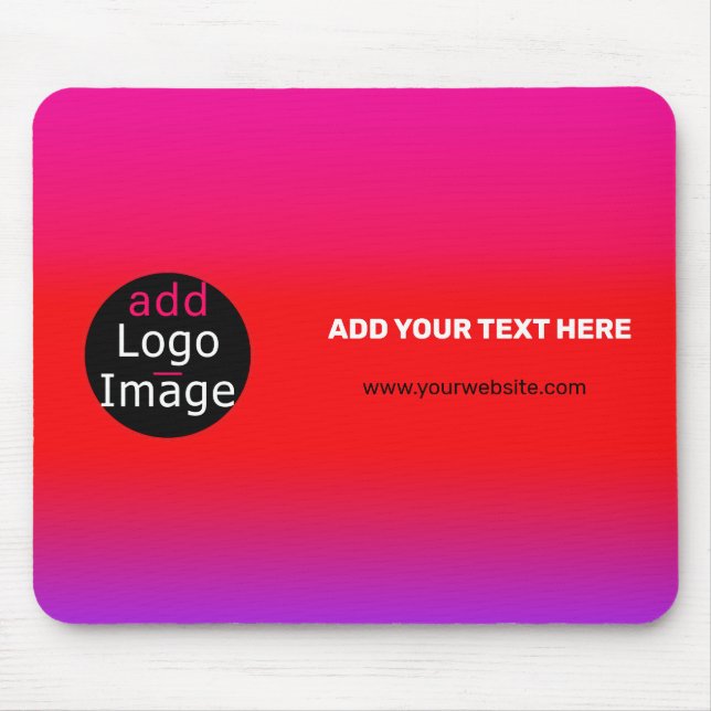 Add Your Logo Customisable Business Magenta  Mouse Pad (Front)