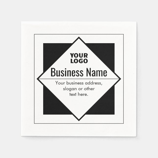 Add Your Logo Customisable Template Napkin (Front)