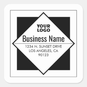 Add Your Logo Customizable Template Square Sticker
