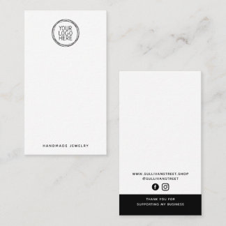 Add Your Logo Earring Display Card