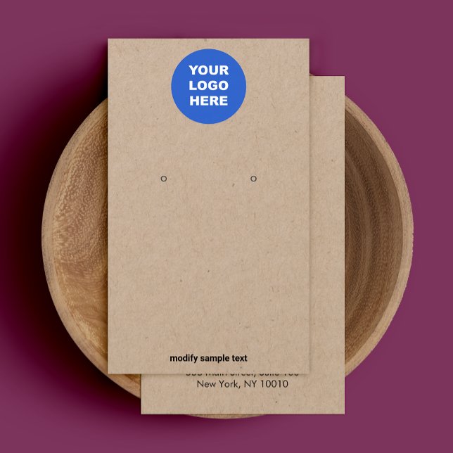 Add Your Logo Earring Kraft Display Card (Creator Uploaded)