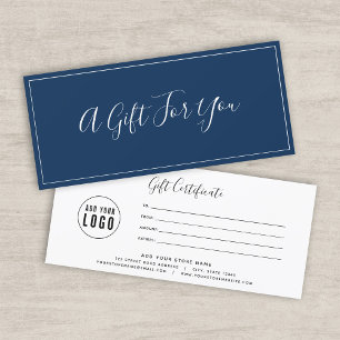 Add Your Logo Editable Colour Gift Certificate