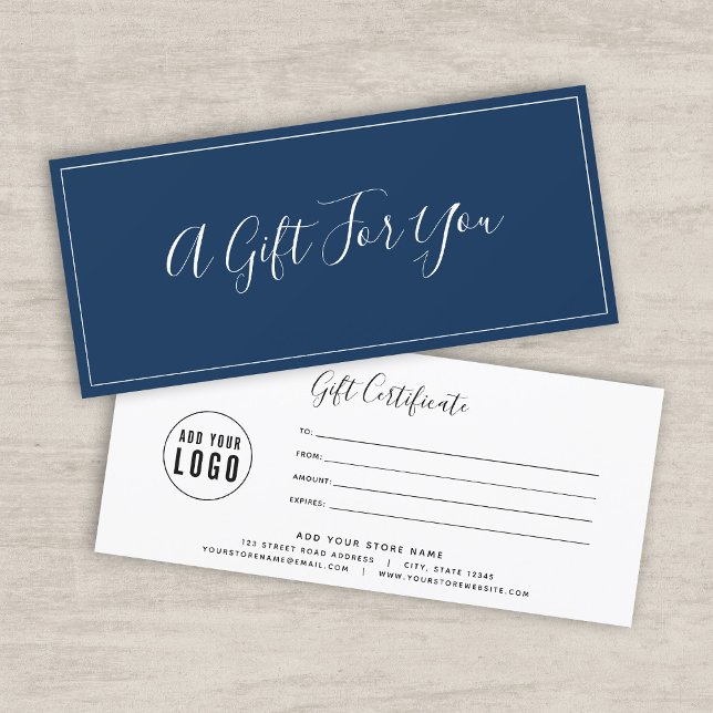 Add Your Logo Editable Colour Gift Certificate (Creator Uploaded)