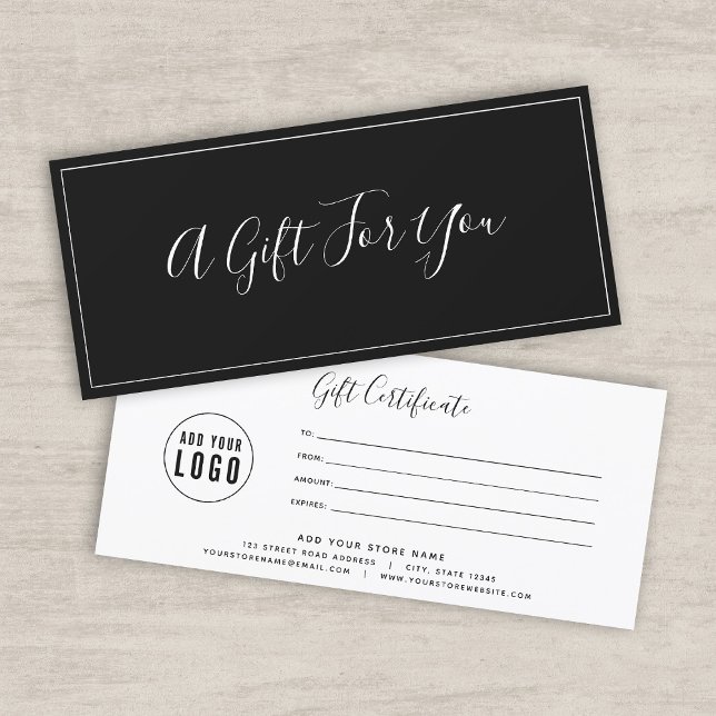 Add Your Logo Editable Colour Gift Certificate (Creator Uploaded)