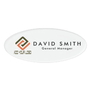 Add Your Logo Employee Staff Magnetic Name Tag