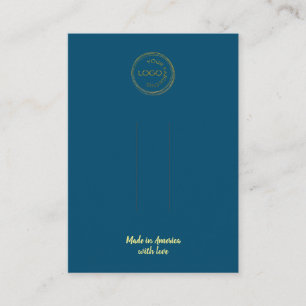 Add Your Logo Hair Clip Barrette Display Blue Business Card