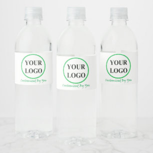 ADD YOUR LOGO HERE Beach Weddings Business  Water Bottle Label
