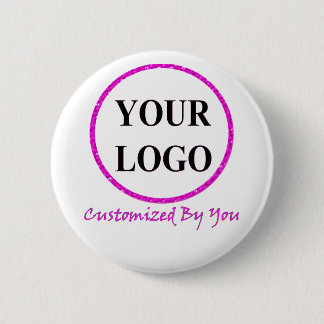 ADD YOUR LOGO HERE CUSTOM WEDDING 6 CM ROUND BADGE