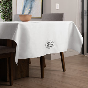 Add Your Logo Here l Promotional Branded White  Tablecloth