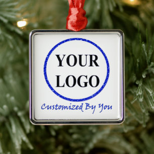 Add Your Logo Here Minimal Modern Engaged  Metal Tree Decoration