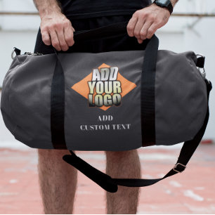 Add Your Logo Image Free Custom Text Duffle Bag