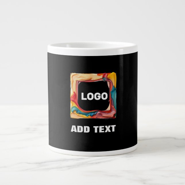 add your logo in a large coffee mug (Front)