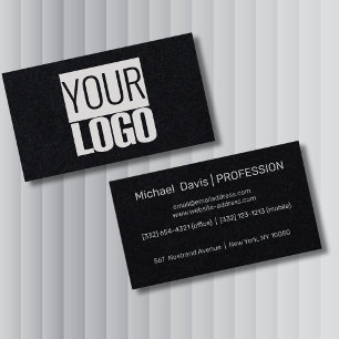 add your logo -jet black business card