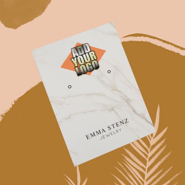 Add Your Logo Marble Earring Jewellery Display Car Business Card (Creator Uploaded)