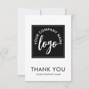 Add Your Logo Minimal Business Thank You Card