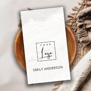 ADD YOUR LOGO MINIMAL STONE TEXTURE PROFESSIONAL BUSINESS CARD