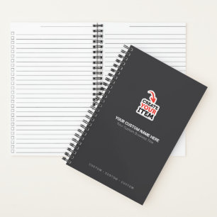 Add Your Logo Minimalist Business Employee Client Notebook