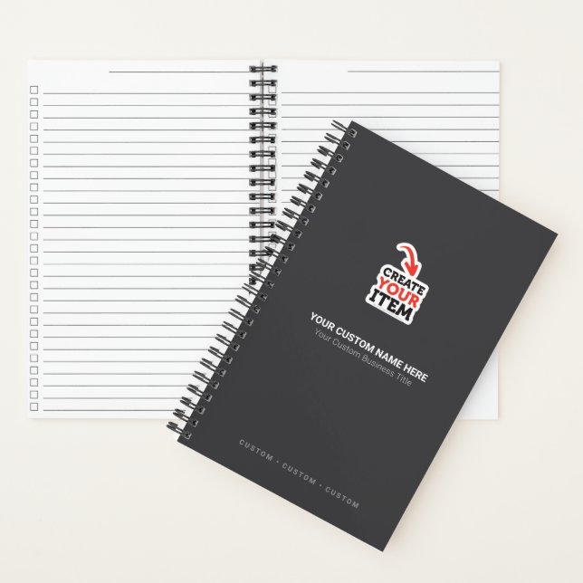 Add Your Logo Minimalist Business Employee Client Notebook (Inside)