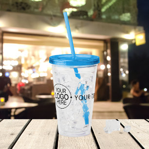 Add Your Logo Minimalist Typography  Acrylic Tumbler
