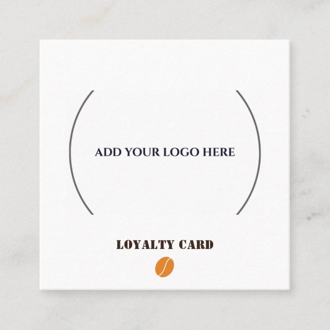 Add Your Logo Modern Coffee Shop Loyalty Card (Front)