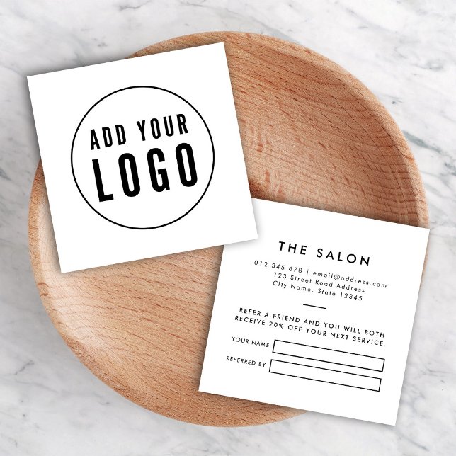 Add Your Logo Modern Editable Colour Referral Card (Creator Uploaded)