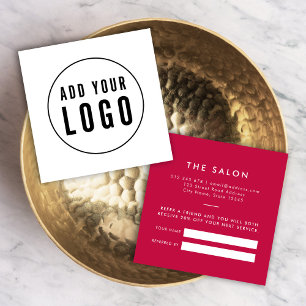 Add Your Logo Modern Editable Colour Referral Card