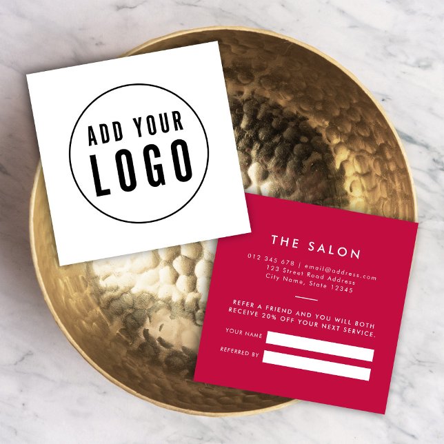 Add Your Logo Modern Editable Colour Referral Card (Creator Uploaded)
