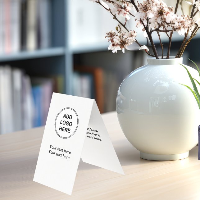 Add Your Logo Modern Vertical Design Business Card (Creator Uploaded)