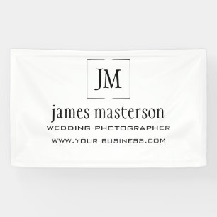 Add Your Logo Monogram Minimalist Professional Banner