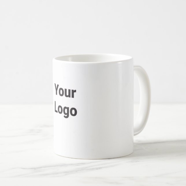 Add your logo name here blue red stripes art desig coffee mug (Front Right)