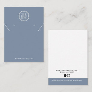 Add Your Logo Necklace Earrings Display Card