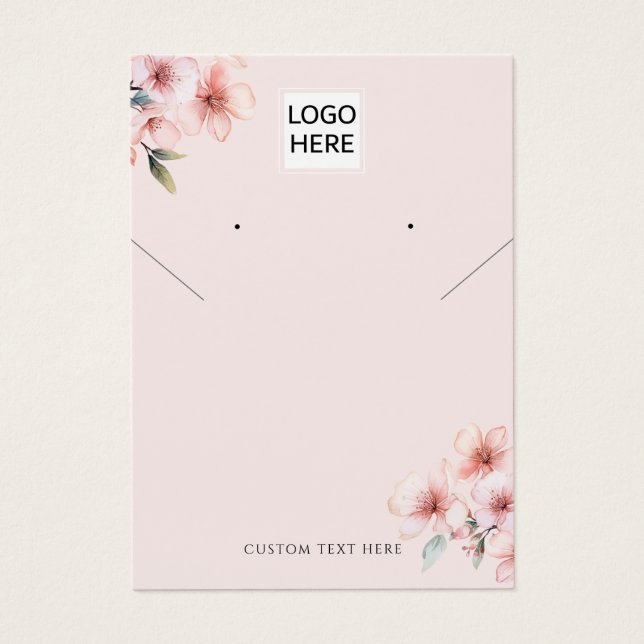Add Your Logo Necklace Earrings Display Card (Front)