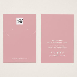 Add Your Logo Necklace Earrings Display Card