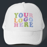 Add Your Logo, No Minimum, Green Promotional Logo  Trucker Hat<br><div class="desc">Easily personalise this high quality promotional hat with your own company logo and custom text. Simply delete the text if you just need a logo. No minimum and no set up fee! Available in many colours. Logo Hats are an easy and effective way to create and increase your brand awareness...</div>