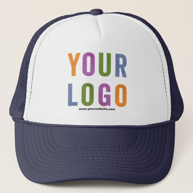 Add Your Logo, No Minimum Promotional Logo Trucker Trucker Hat (Front)