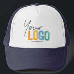 Add Your Logo, No Minimum Promotional Logo Trucker Trucker Hat<br><div class="desc">Easily personalise this high quality promotional hat with your own company logo and custom text. Simply delete the text if you just need a logo. No minimum and no set up fee! Available in many colours. Logo Hats are an easy and effective way to create and increase your brand awareness...</div>