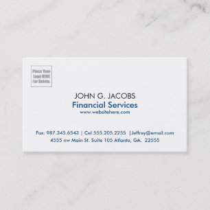 "Add Your Logo" One-Sided Business Card Template
